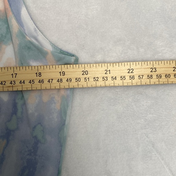 New Calvin Klein  Tie Dye Print Pleated Crew Neck Sleeveless Cami Top Size XL - Picture 5 of 9